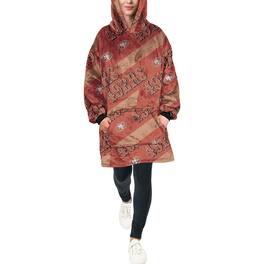 Pegasus - San Francisco 49ers 60" x 80" Repeat Logo Hoodie Bloncho - Multicolor
