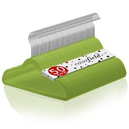 Casafield - 50 Velvet 14-in Kid's Hangers - Lime Green