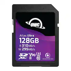 OWC Atlas Ultra 128GB
R 310MB/s
W 295MB/s
SD™ V90 XC II
3U 10C
INNERGIZE