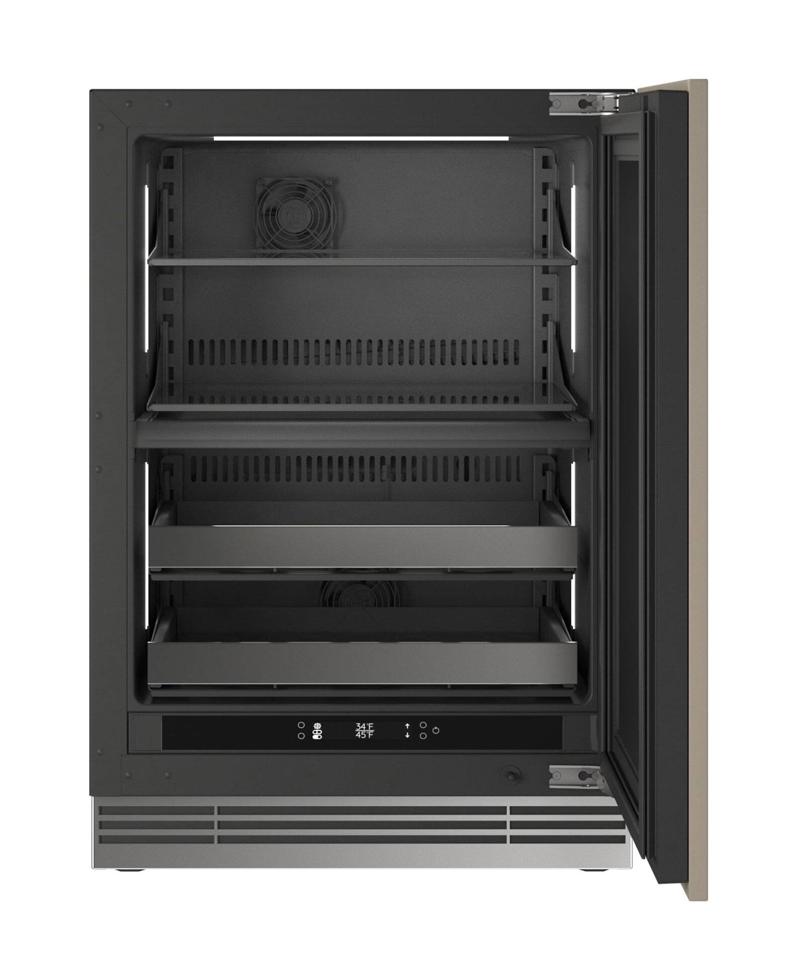 Alt View 1. U-Line - U-Line 24"W. 4.9 Cu.Ft. Built-In Panel Ready Dual-Zone Compact Beverage Center - Panel Ready.
