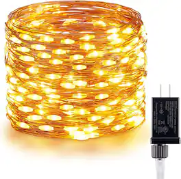 Schertz - 72FT 200 LED Christmas Twinkle String Lights, Copper Wire Fairy Lights, Plug-In for Tree, Bedroom & Party Dec - Warm White
