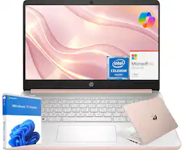 HP - 14'' Laptop-Intel N4500 Processor-8GB Memory-64GB eMMC-Windows 11 Home - Rose Gold