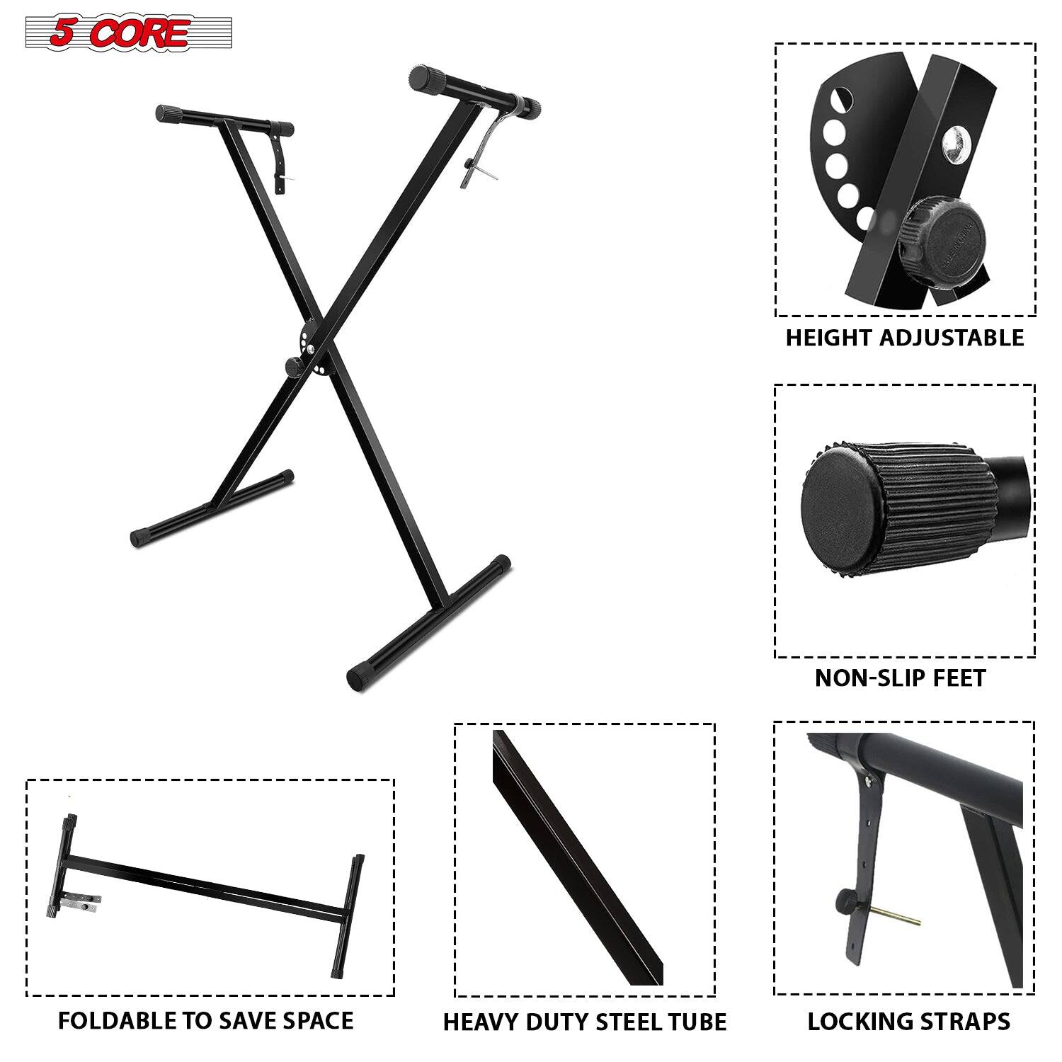 5 CORE

- HEIGHT ADJUSTABLE
- NON-SLIP FEET
- FOLDABLE TO SAVE SPACE
- HEAVY DUTY STEEL TUBE
- LOCKING STRAPS