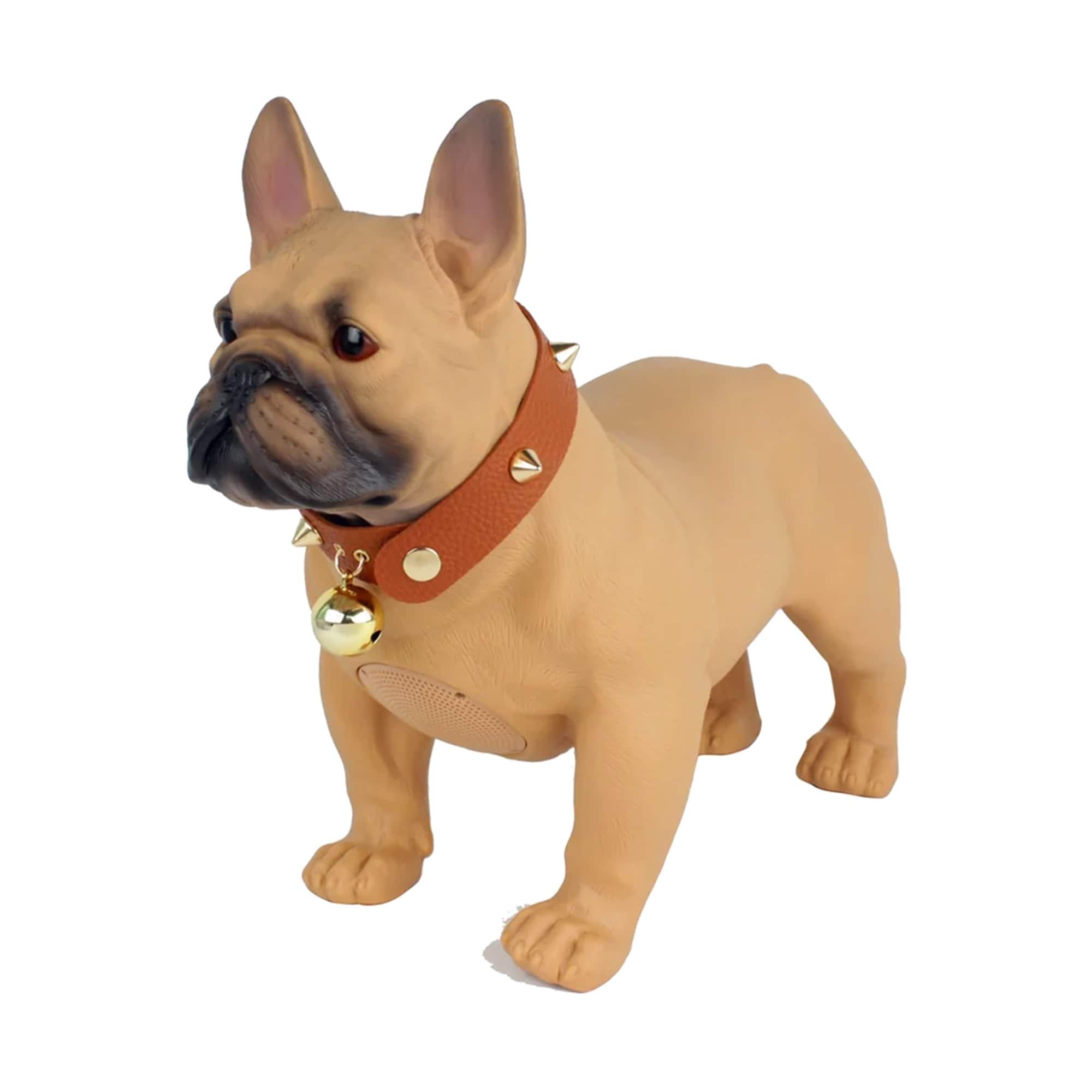 Max Power - Bulldog Style Rechargeable Bluetooth Speaker with FM Radio, Brown