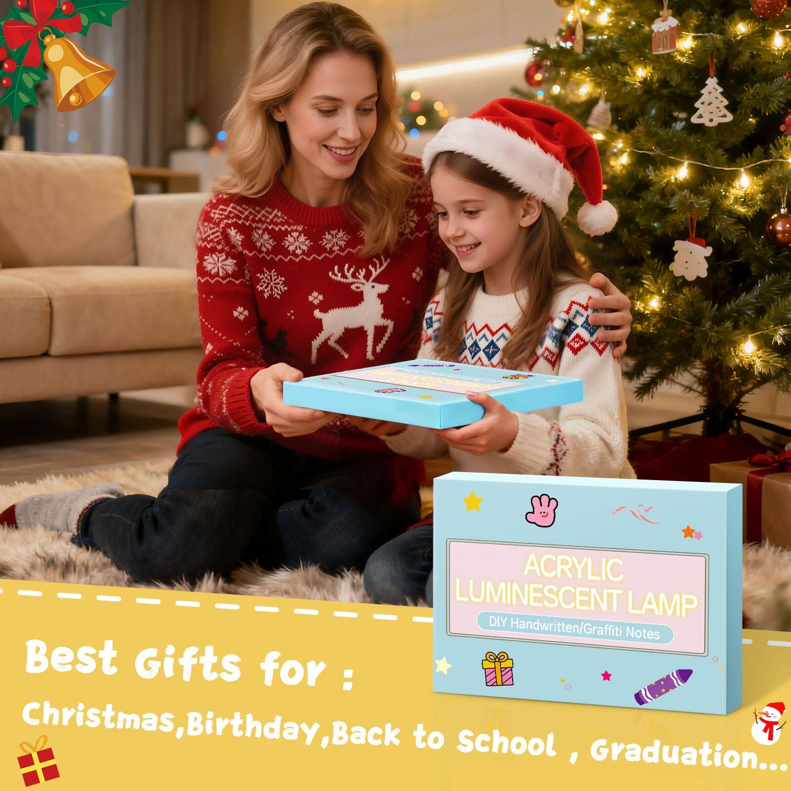 ACRYLIC LUMINESCENT LAMP  
DIY Handwritten/Graffiti Notes  

Best Gifts for:  
Christmas, Birthday, Back to School, Graduation...