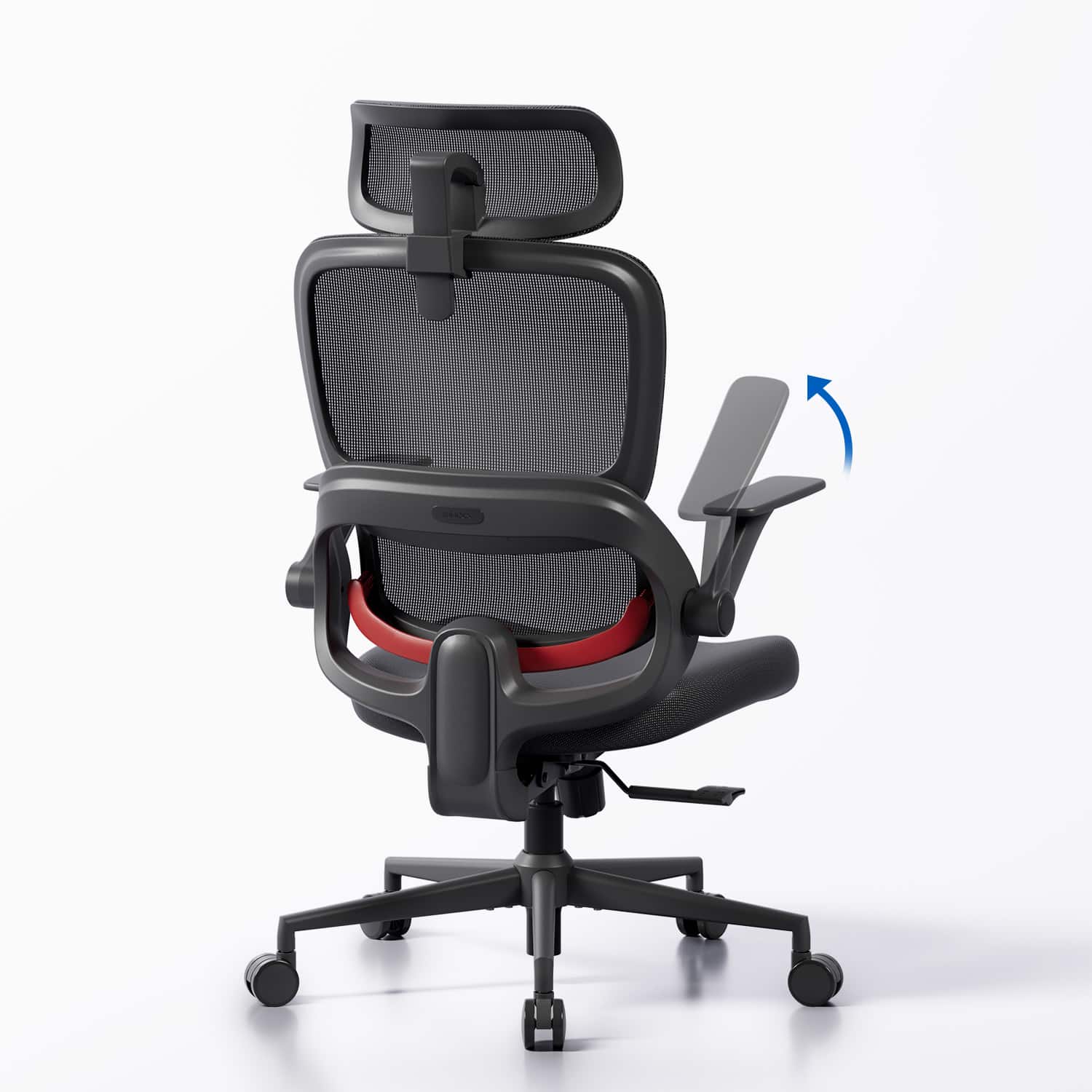 SIHOO - B100 Se Office Chair, Desk Chair with Cotton Seat, Dual-Back , 2D Adjustable Headrest & Flip Link Armrest, 300lbs - Black