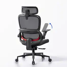 SIHOO - B100 Se Office Chair, Desk Chair with Cotton Seat, Dual-Back , 2D Adjustable Headrest & Flip Link Armrest, 300lbs - Black