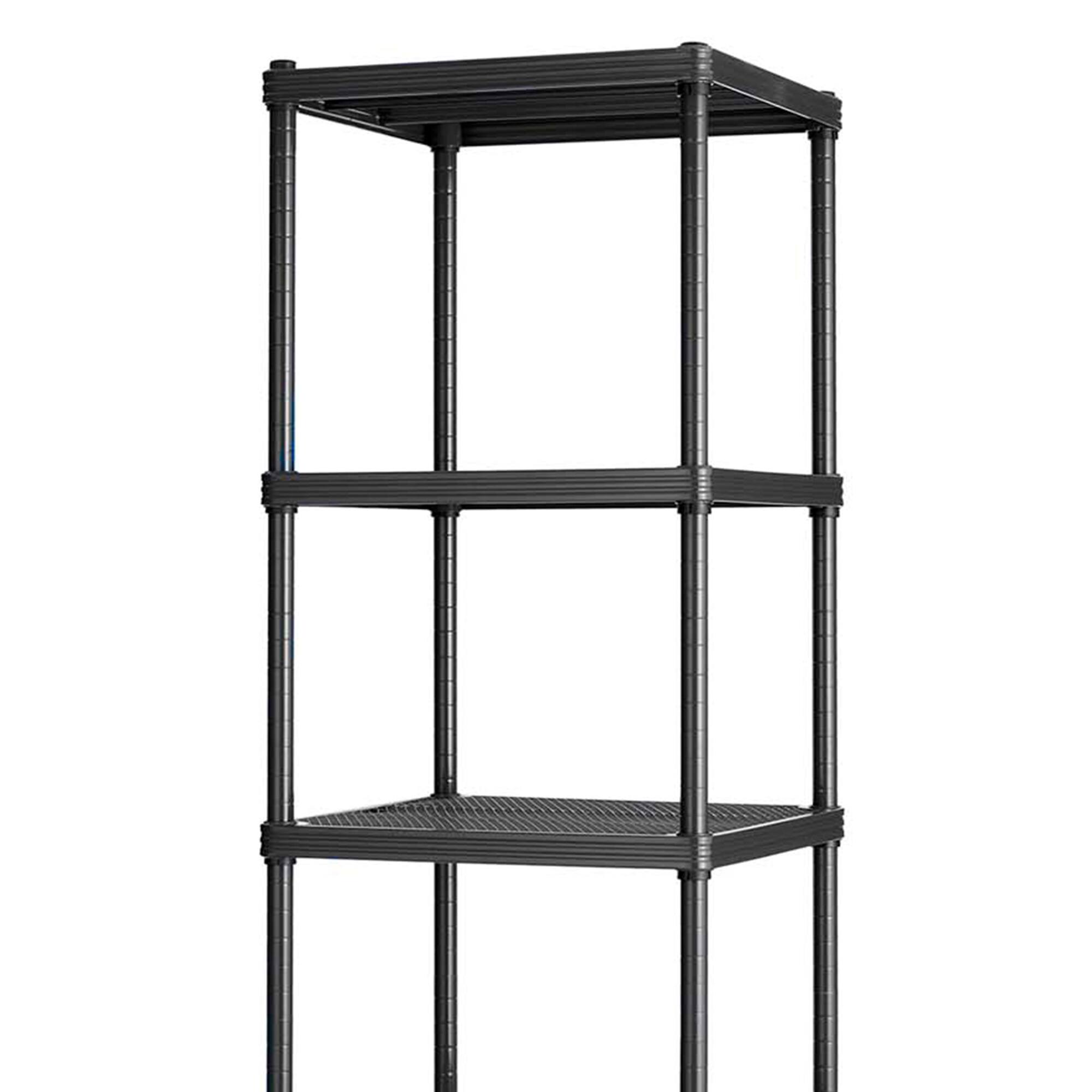 Alt View 7. Design Ideas - Design Ideas MeshWorks 6 Tier Tower Metal Storage Shelving Unit Rack, Black - Black.