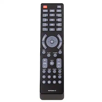 TV VIDEO HDMI ACC 1 2 3 4 5 6 7 8 9 0 MENU EXIT ENTER HOME INFO INPUT CCD CH-LIST FAVORITE + MUTE ^ VOL CH - V SLEEP ZOOM MTS/SAP PICTURE AUDIO > " . H H NS-RC03A-13