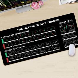 Designfullprint - Stock Market & Crypto Trading Desk Mat – Large Mouse Pad for Day Traders and Investors - Multicolor