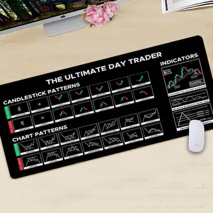 **THE ULTIMATE DAY TRADER**
**CANDLESTICK PATTERNS**
- Bullish Engulfing
- Bearish Engulfing
- Hammer
- Hanging Man
- Shooting Star
- Morning Star
- Evening Star
- Bullish Harami
- Bearish Harami
- Bullish Harami Cross
- Bearish Harami Cross
- Bullish Tweezer Bottoms
- Bearish Tweezer Tops
- Bullish Three White Soldiers
- Bearish Three Black Crows
- Bullish Belt Hold
- Bearish Belt Hold
- Bullish Morning Doji Star
- Bearish Evening Doji Star
- Bullish Abandoned Baby
- Bearish Abandoned Baby
- Bullish Three Line Strike
- Bearish Three Line Strike
- Bullish Inverted Hammer
- Bearish Gravestone Doji
**CHART PATTERNS**
- Double Top
- Double Bottom
- Head and Shoulders
- Inverse Head and Shoulders
- Triangle (Ascending)
- Triangle (Descending)
- Symmetrical Triangle
- Rectangle
- Flag
- Pennant
- Wedge (Upward)
- Wedge (Downward)
- Saucer (Bullish