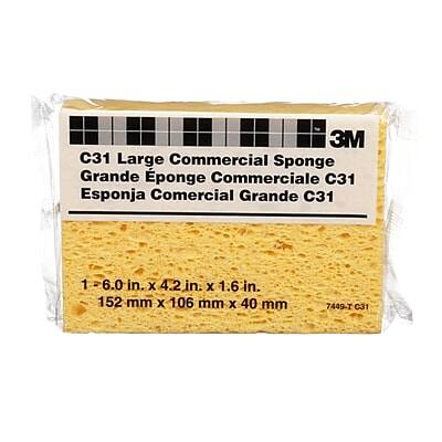 C31 Large Commercial Sponge  
Grande Éponge Commerciale C31  
Española Comercial Grande C31  

1 - 6.0 in. x 4.2 in. x 1.6 in.  
152 mm x 106 mm x 40 mm  

7449-T C31