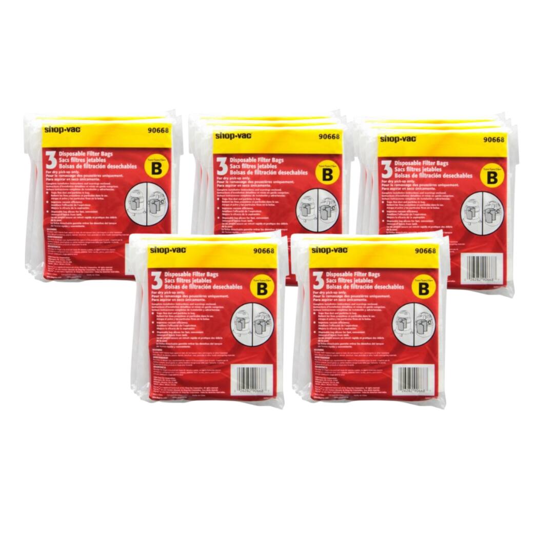 siop-vac 90668 Disposable Filter Bags 3 Sacs filtres jetables Boîtas de filtración desechables