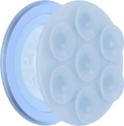 Front. PopSockets - MagSafe Suck-Up Universal Magnetic Suction Grip & Mount with Adapter Ring for Cell Phones - Frost.