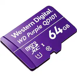 Western Digital - Purple 64 GB microSDXC