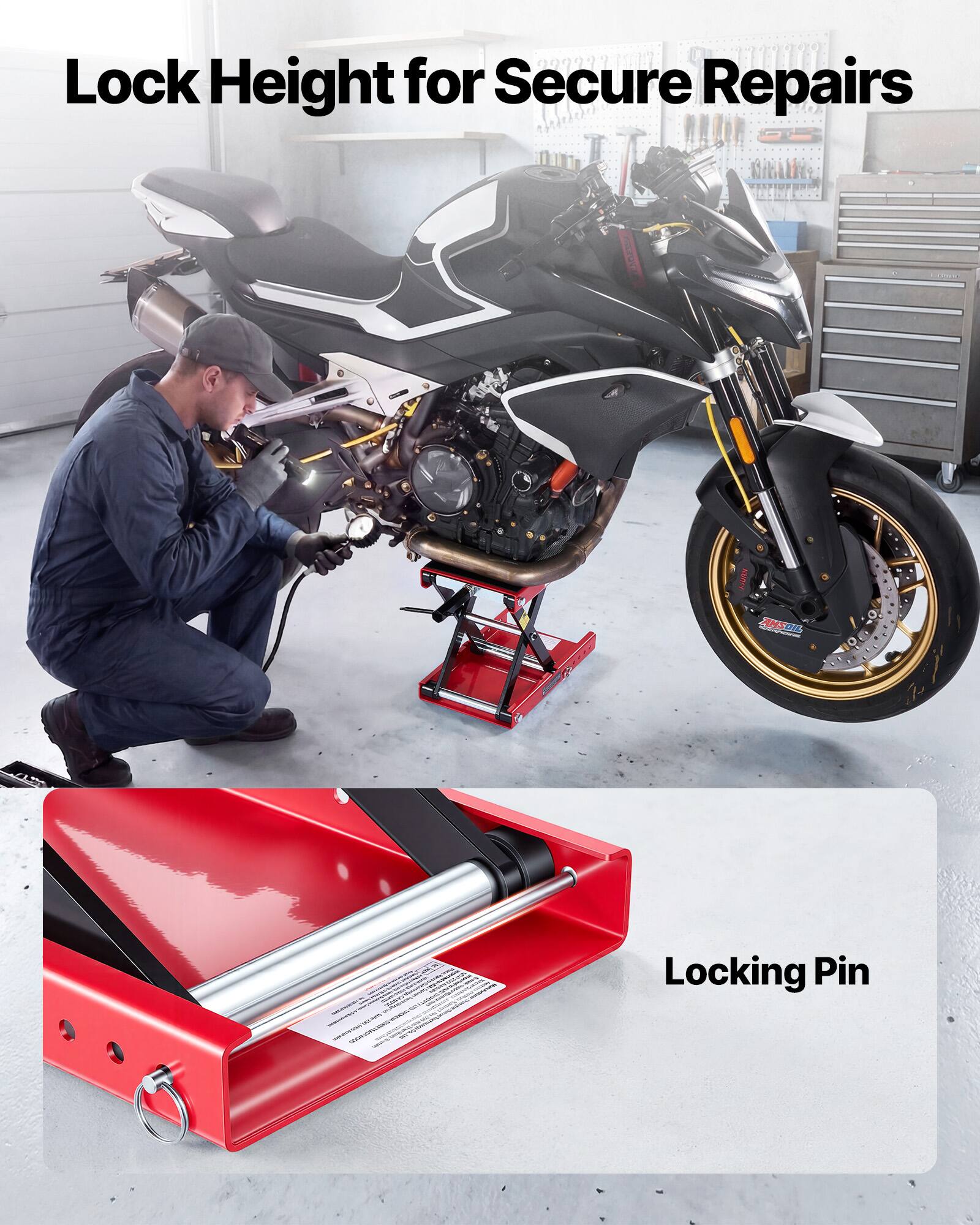 Lock Height for Secure Repairs

Locking Pin