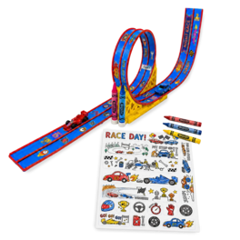 JitteryGit - Crayola Color & Race Track Set – Color-Your-Own Snap-Together Race Track with Vehicle for Kids