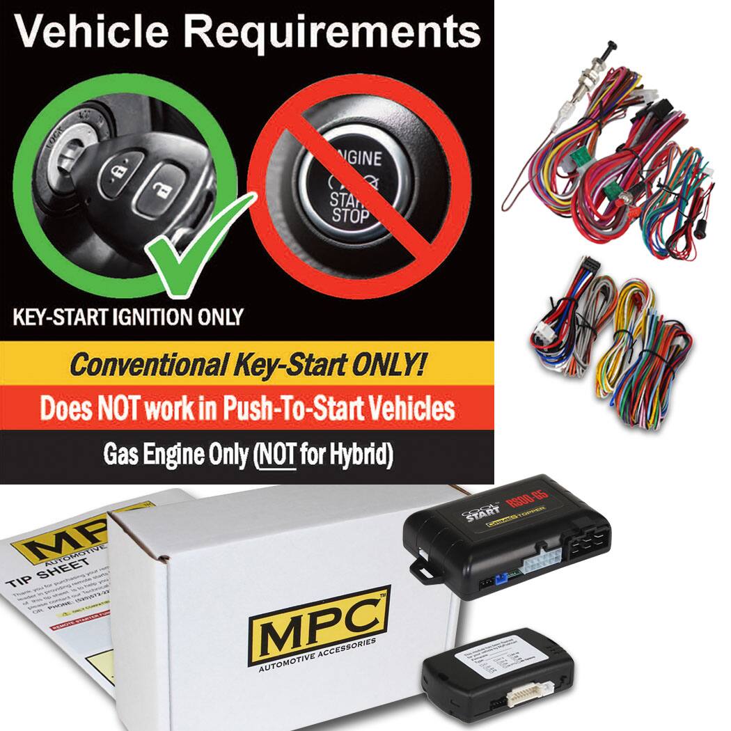 Vehicle Requirements

- KEY-START IGNITION ONLY
- Conventional Key-Start ONLY!
- Does NOT work in Push-To-Start Vehicles
- Gas Engine Only (NOT for Hybrid)

MPC AUTOMOTIVE ACCESSORIES

TIP SHEET

72/29

MPC ACCESSORIES AUTOMOTIVE
