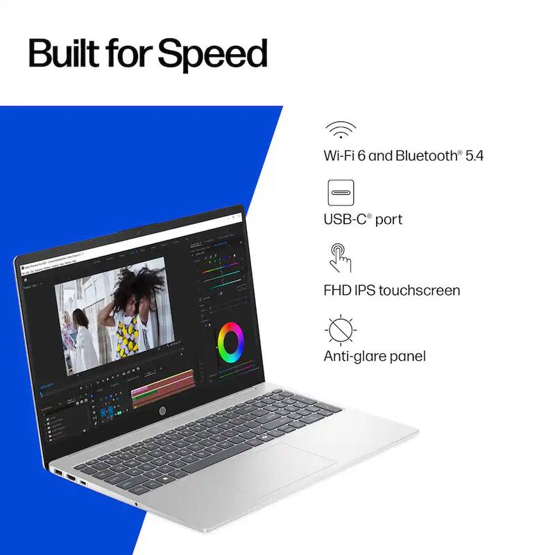 Built for Speed  
Wi-Fi 6 and Bluetooth® 5.4  
USB-C® port  
FHD IPS touchscreen  
Anti-glare panel
