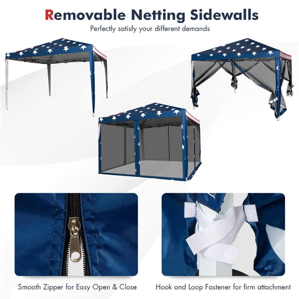 Removable Netting Sidewalls  
Perfectly satisfy your different demands  

Smooth Zipper for Easy Open & Close  
Hook and Loop Fastener for firm attachment