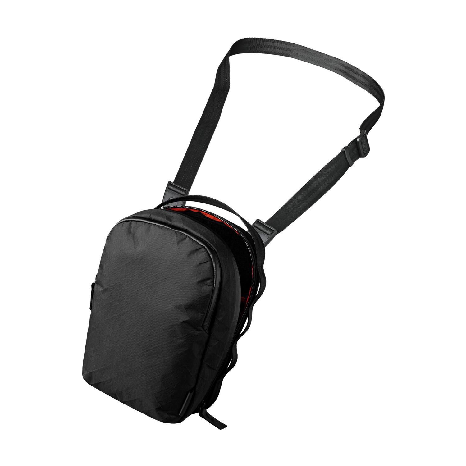 Front. ALPAKA - Metro Sling Max 3L Crossbody Sling Bag, Fits iPad Mini/Switch/Headphones, YKK AquaGuard Zippers - Black Ultradyne 100D.