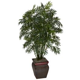 BreeBe - Mini Bamboo Palm w/Decorative Vase - Green