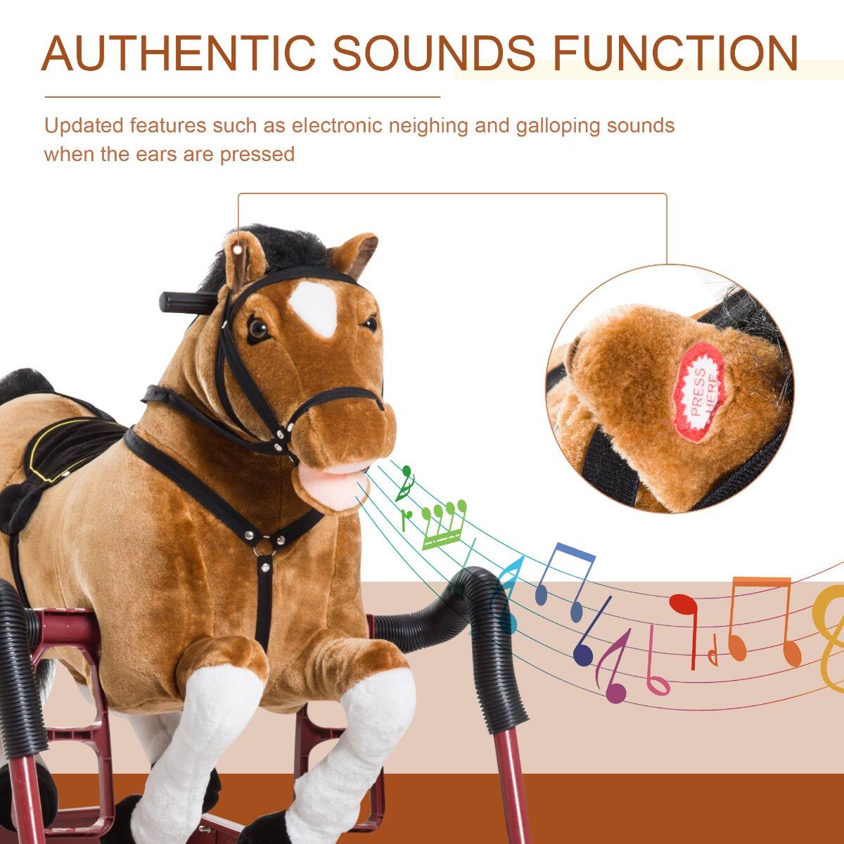 AUTHENTIC SOUNDS FUNCTION

Updated features such as electronic neighing and galloping sounds when the ears are pressed
