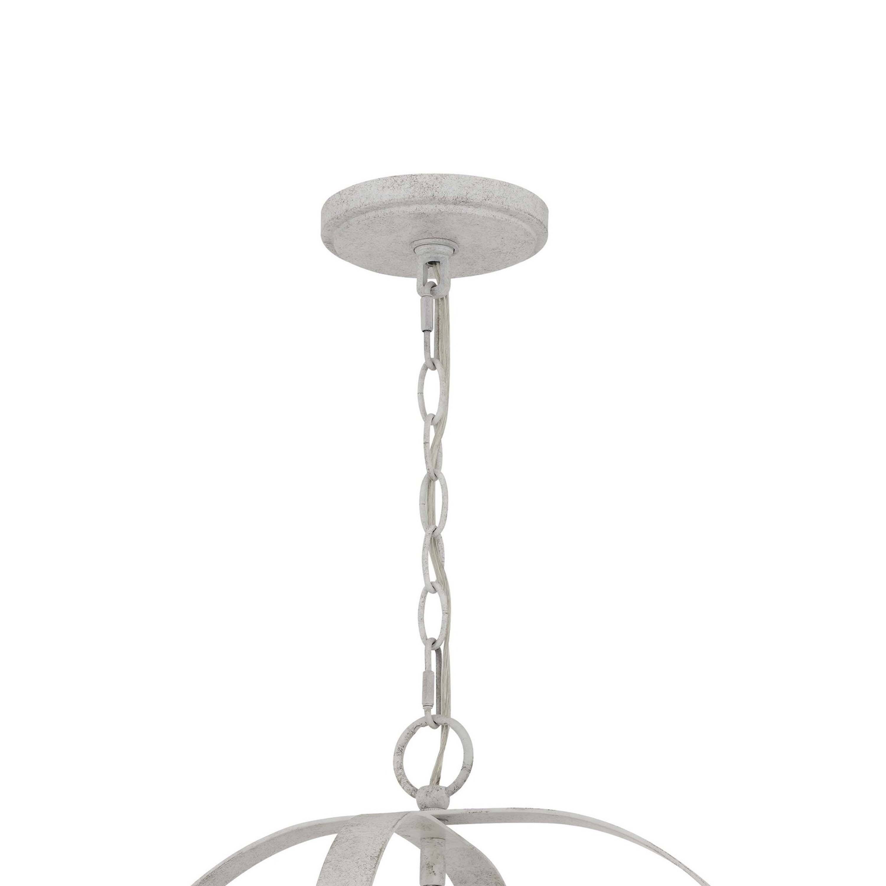 Manhattan Lane Baty Chandelier, 4 Light Rustic Rattan Round, Metal 21 ...