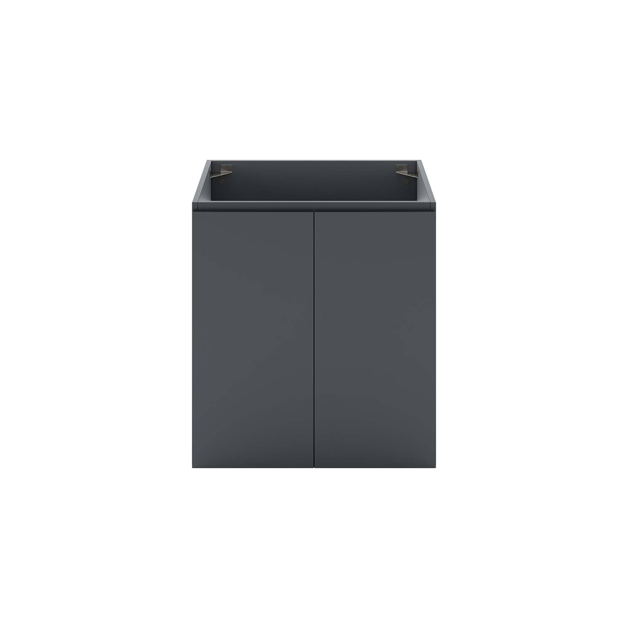 Alt View 4. Modway - Bryn Wall-Mount Bathroom Cabinet Basin Not Included - Gray.