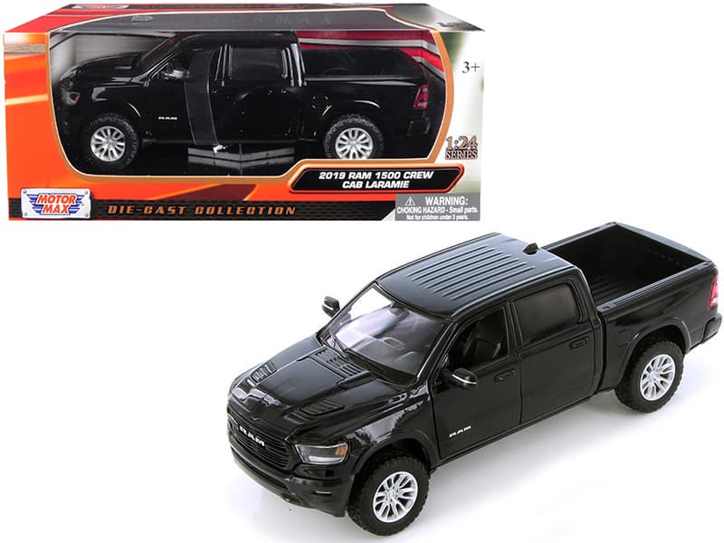 2019 RAM 1500 Laramie Crew Cab Pickup Truck Black 1/24 Diecast Model Car by Motormax price history on PriceWatchPro