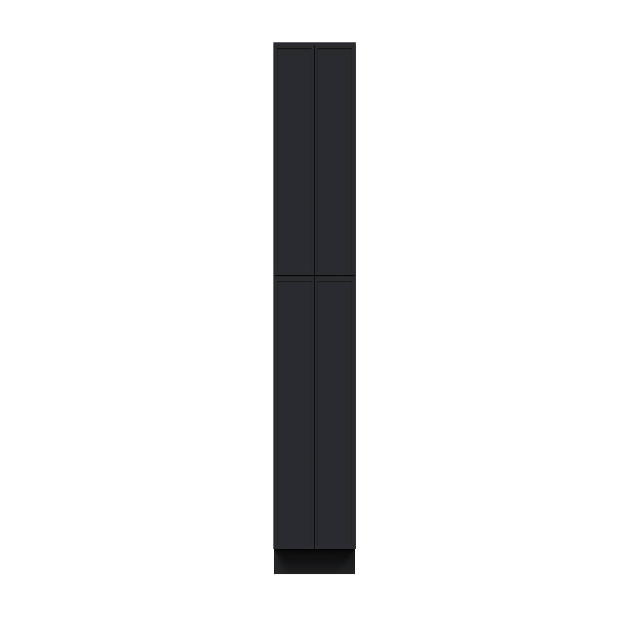 Alt View 1. Boyel Living - 24-in W x 96-in H x 27-in D Shaker RTA Kitchen Pantry Tall Cabinet with Soft-Close - Black.