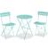 Alt View 8. Best Choice Products - Best Choice Products 3-Piece Small Bistro Set, Folding Patio Furniture Set of 2 Chairs and Table - Aqua Blue - Aqua Blue.