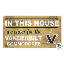Jardine - Vanderbilt Commodores 11'' x 20'' Indoor/Outdoor In This House Sign - Gold