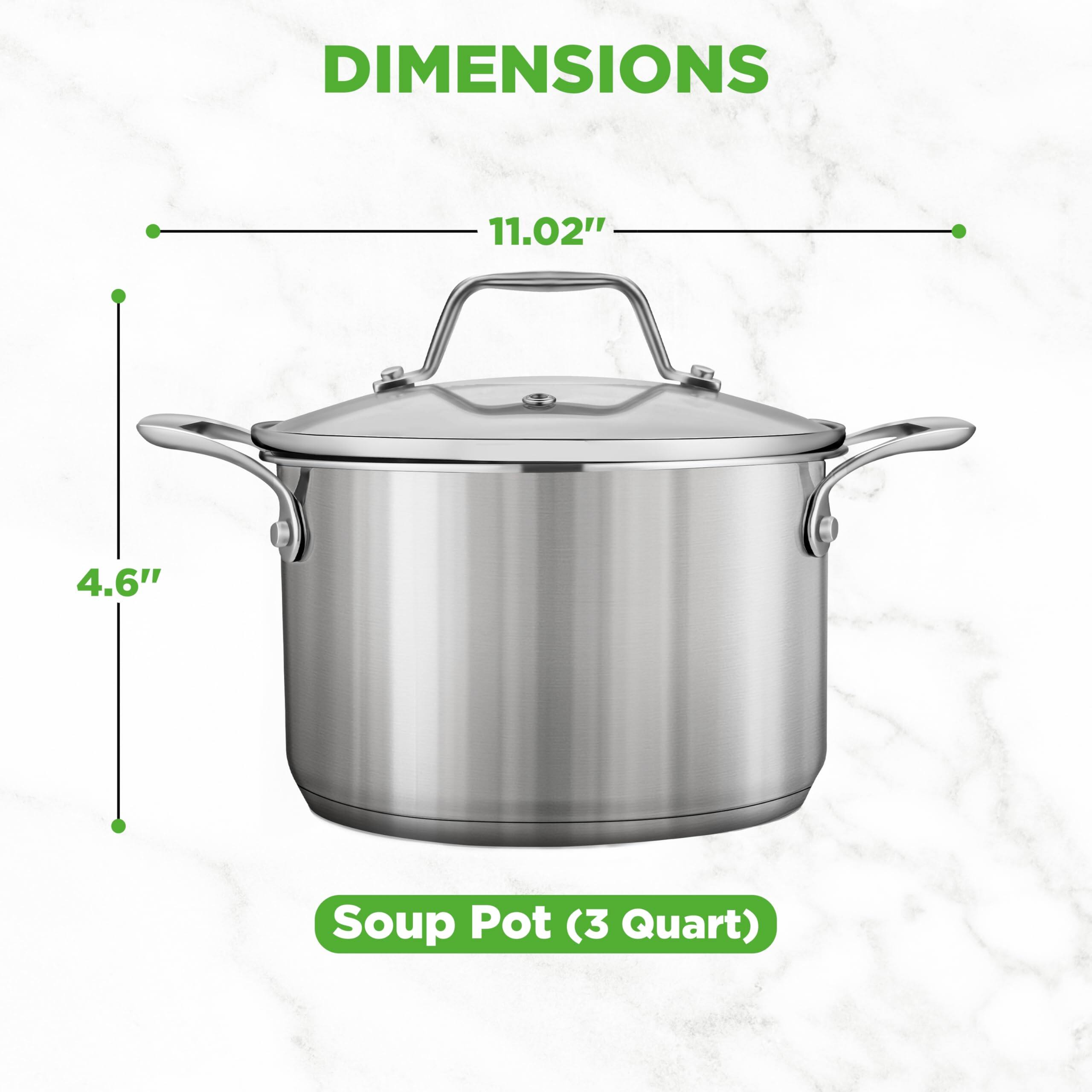 DIMENSIONS  
11.02" x 4.6"  
Soup Pot (3 Quart)