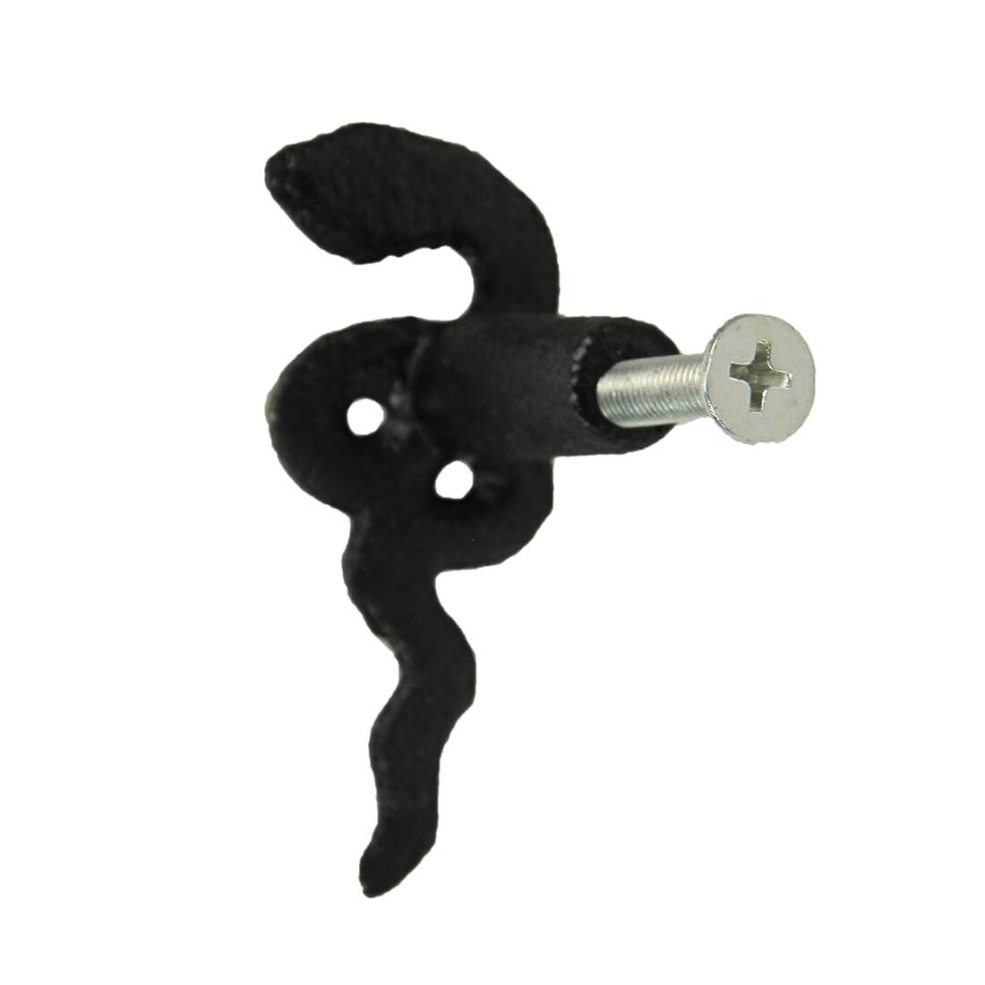 Alt View 7. Zeckos - Set of 6 Black Snake Drawer Pulls - 2.25" x 1" - Cabinet Decor - Black.