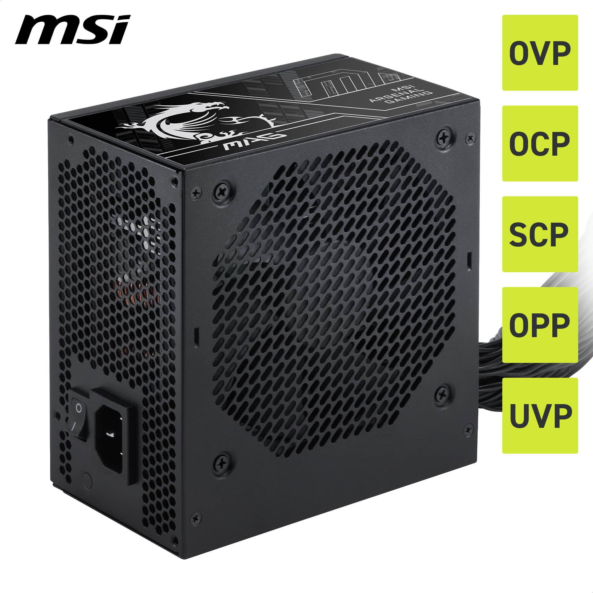 MSI MAG A650BN PCIE5 III 650W 80 PLUS Bronze Non Modular ATX 3.1