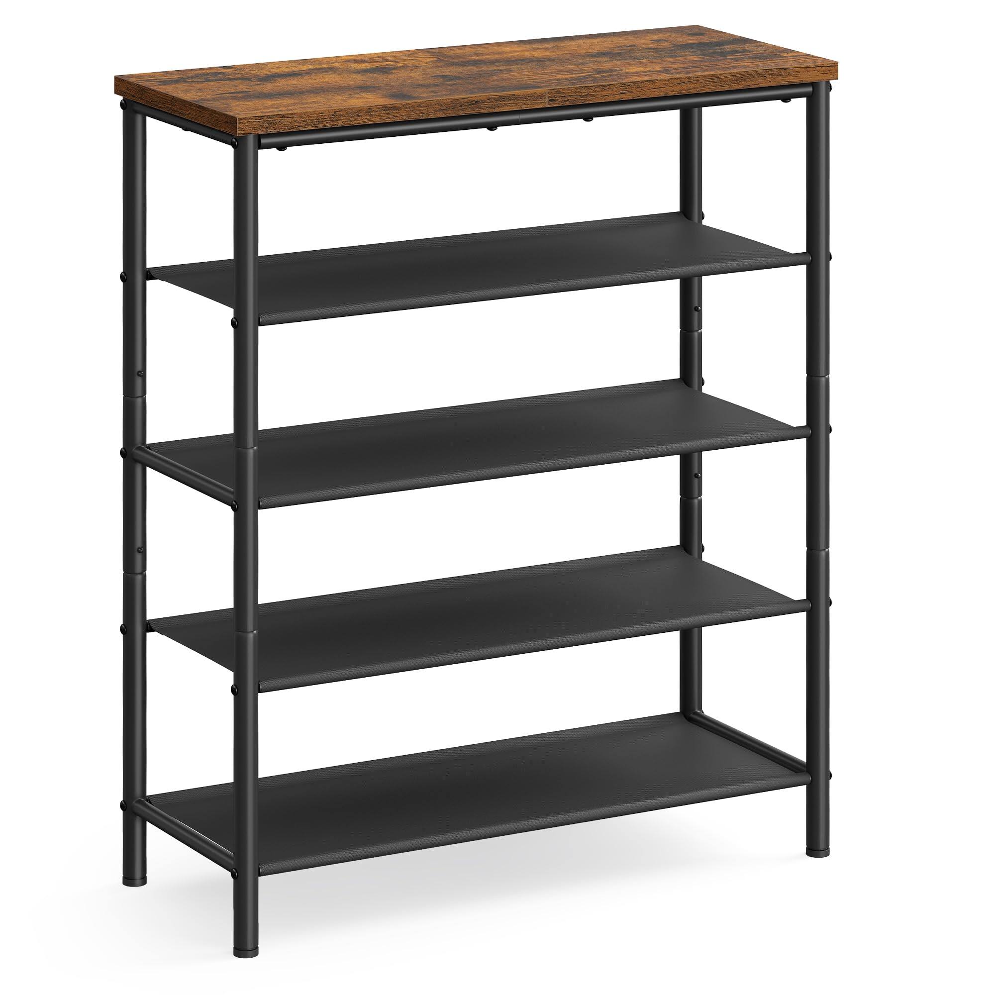 Rustic Brown + Black 5 Tiers (29.5"W)