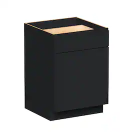 Boyel Living - 24-in W x 34.5-in H x 24-in D Shaker RTA Kitchen Base Cabinet with Soft-Close - Black