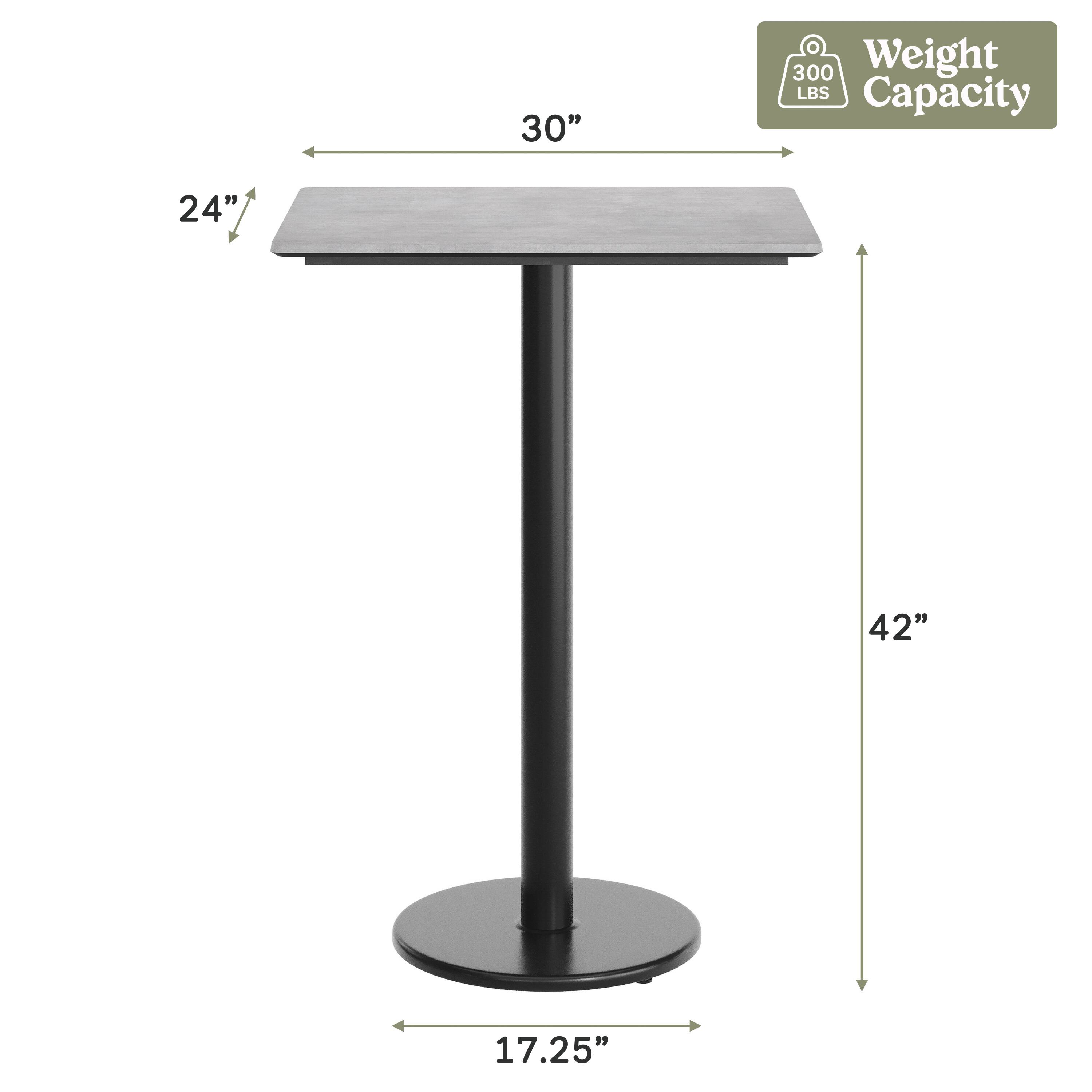 30"  
300 Weight LBS Capacity  
24"  
42"  
17.25"