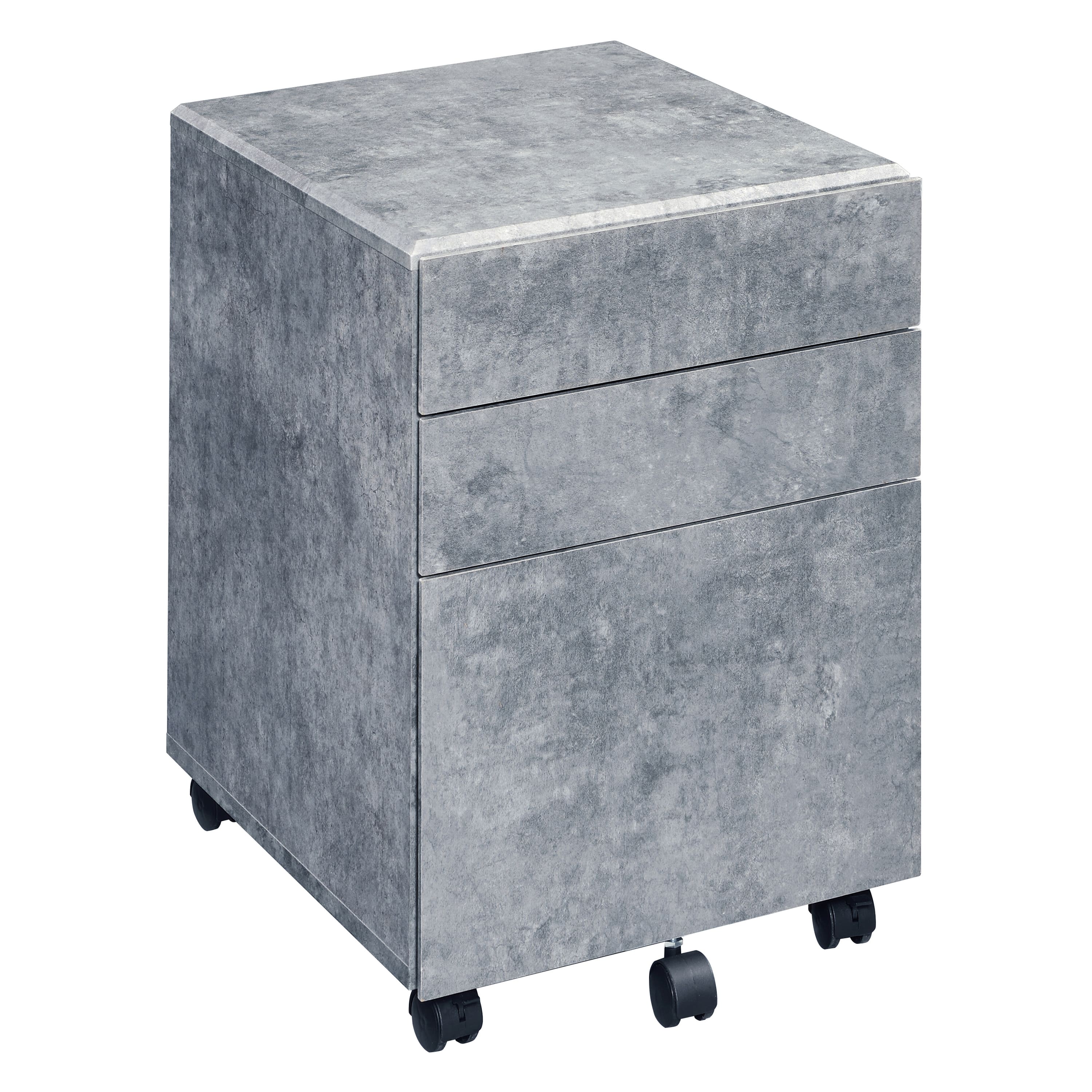 APRILSOUL - Silver 3 drawer File Cabinet