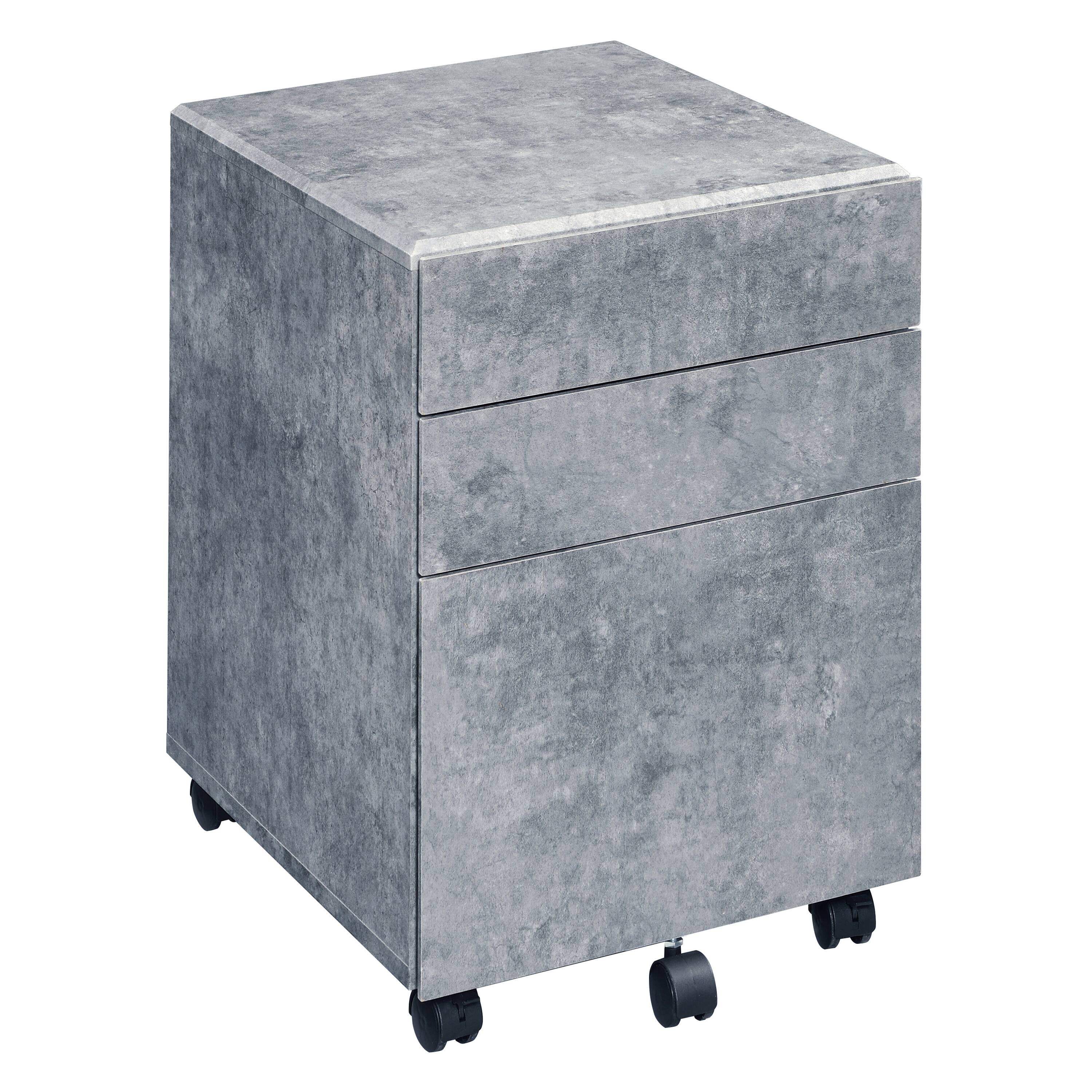 Front. APRILSOUL - Silver 3 drawer File Cabinet.