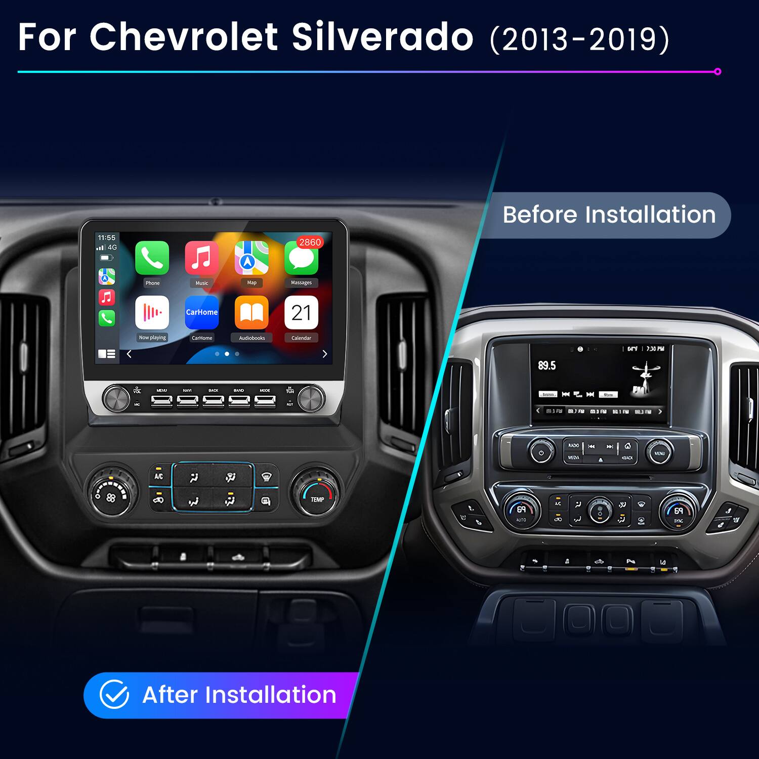 For Chevrolet Silverado (2013-2019)

Before Installation

After Installation