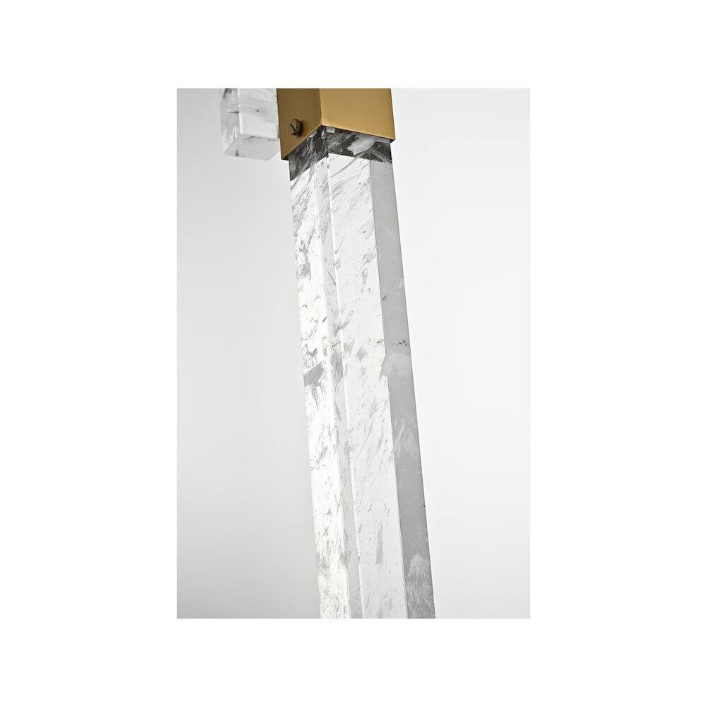Alt View 3. Elegant Lighting - Aurora 5 inch Pendant in Satin Gold - Satin Gold And Clear.