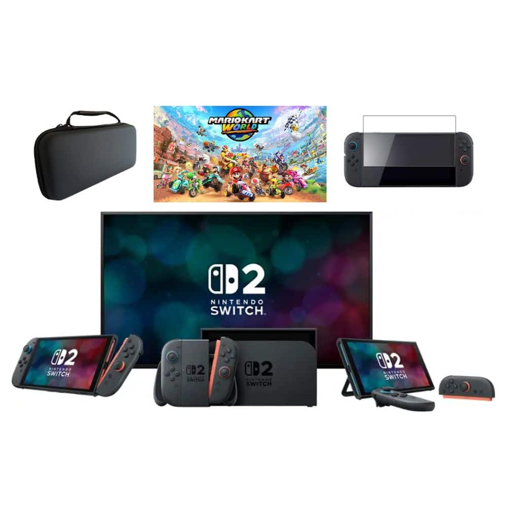 Switch 2 + Mario Kart World Bundle With Accessories