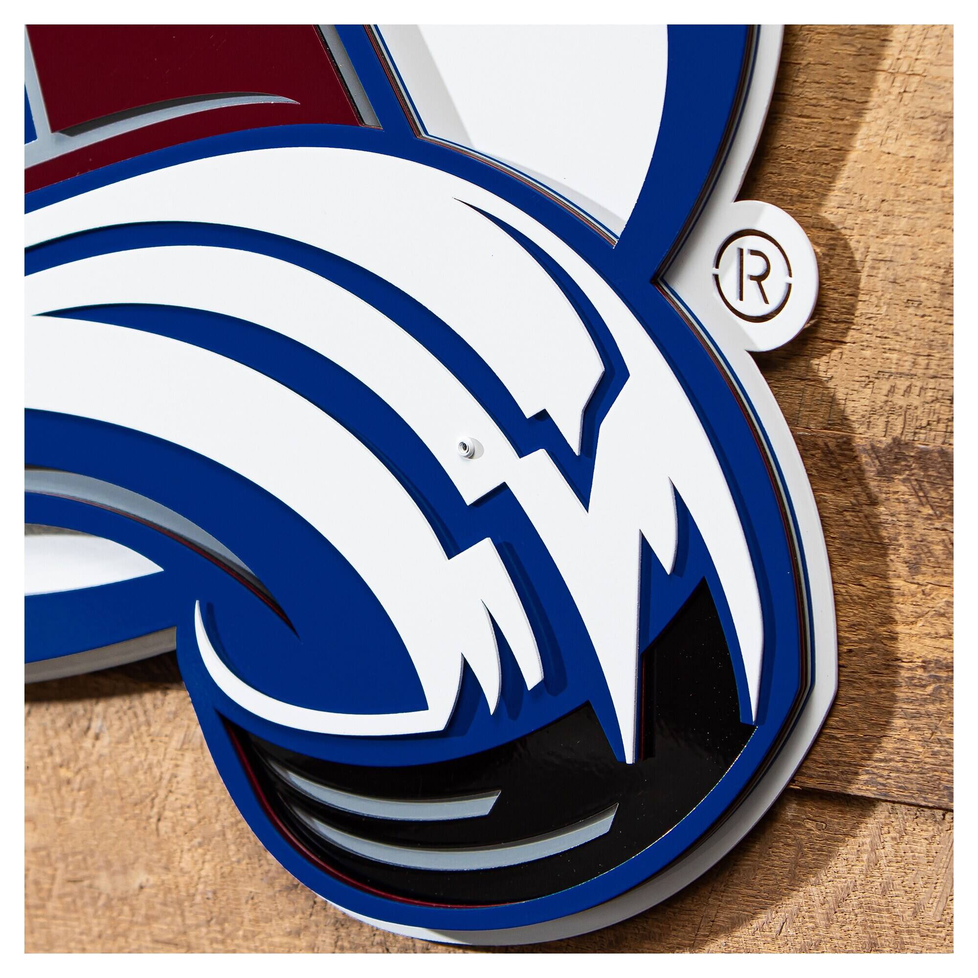 Alt View 2. Evergreen Enterprises - Colorado Avalanche 23" Layered Metal Wall Art Sign - Multicolor.