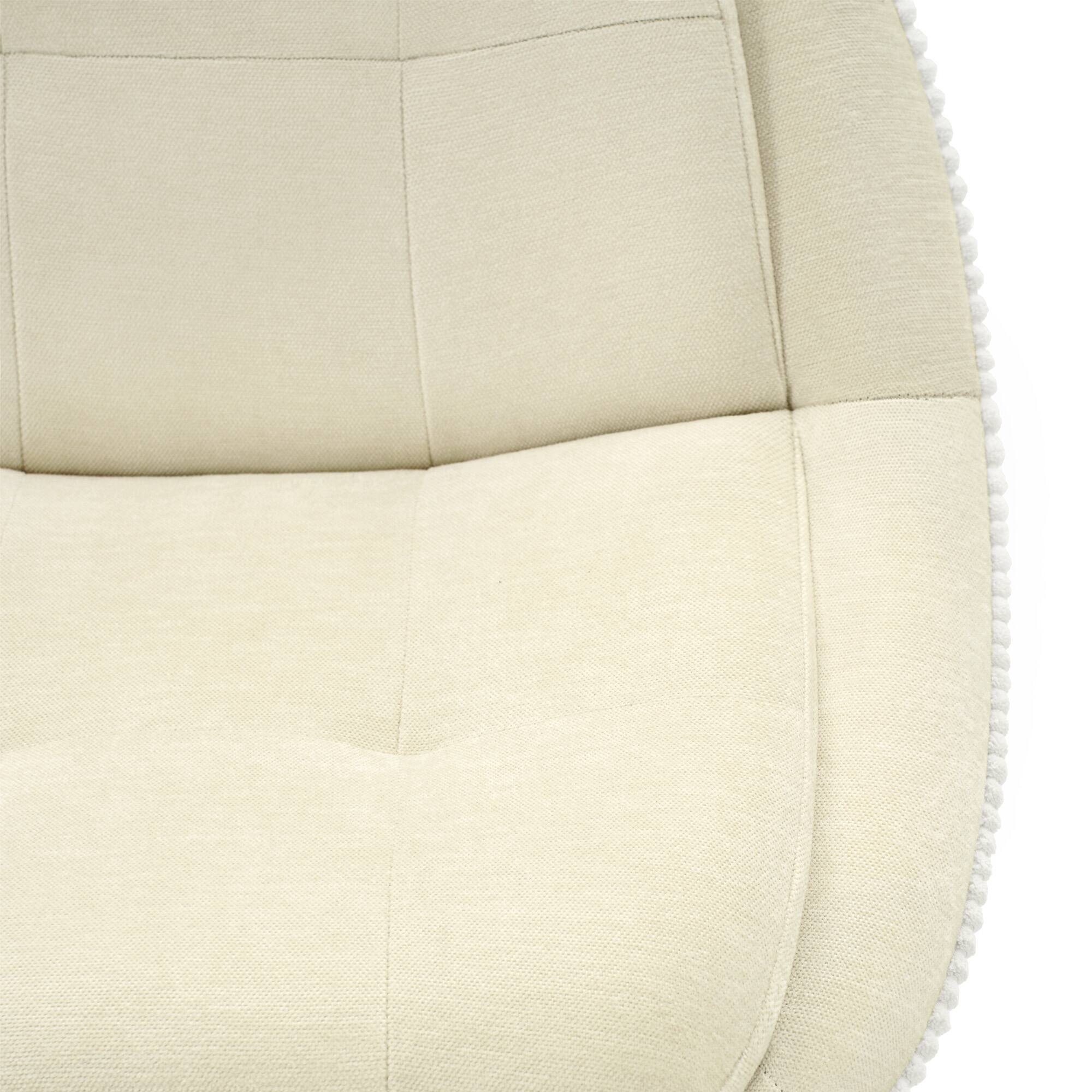 Alt View 4. KERDOM - Swivel Bar Chairs Set of 2, Height Adjustable Counter Stools with Footrest, Linen Upholstered Barstools Counter Height - Beige.