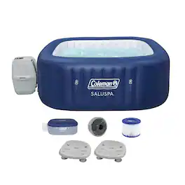 Bestway - Coleman Hawaii AirJet Hot Tub with 2 Pack SaluSpa Non Slip Spa Seat - Blue