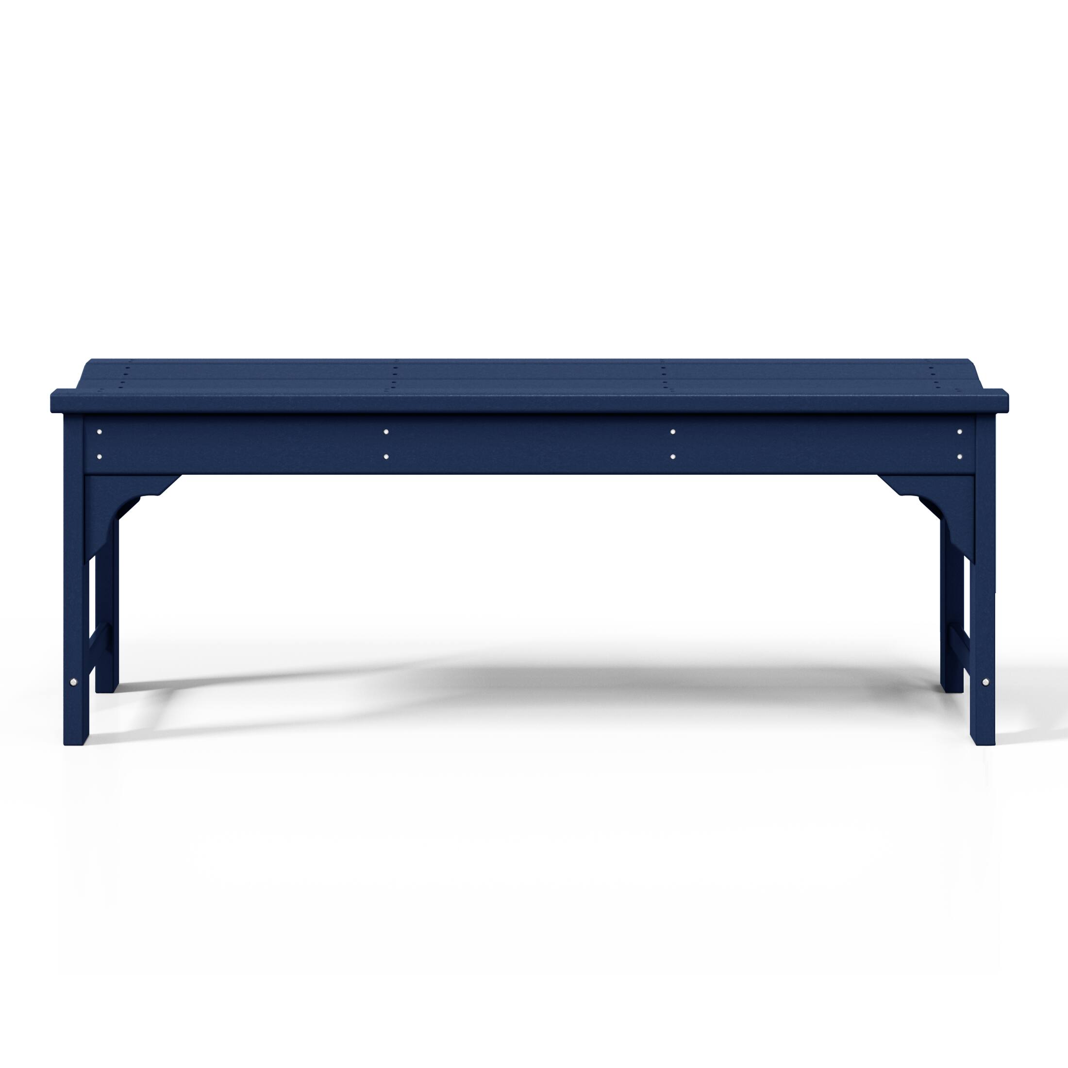 Alt View 1. WestinTrends - WestinTrends Malibu 48" length backless Poly Wood Outdoor / Garden bench - Navy Blue.