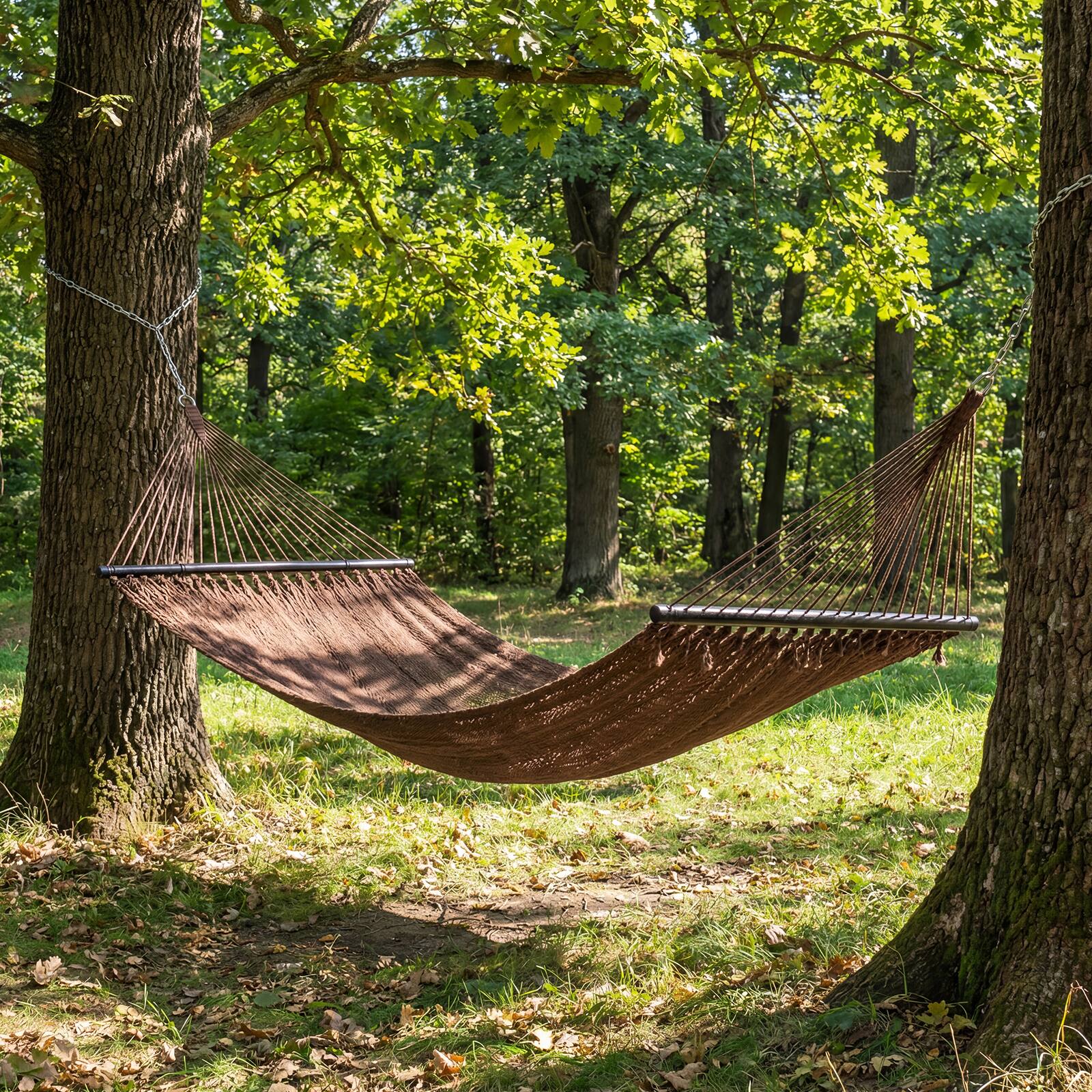 Alt View 5. Gymax - Gymax Caribbean Hammock for Outside 10 ft Double Hammock w/ Spreader Bar for Patio Brown - Brown.