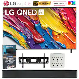 LG - 55" QNED82A QNED AI 4K Smart TV (2025) w/ SKM1 Soundbar Bundle